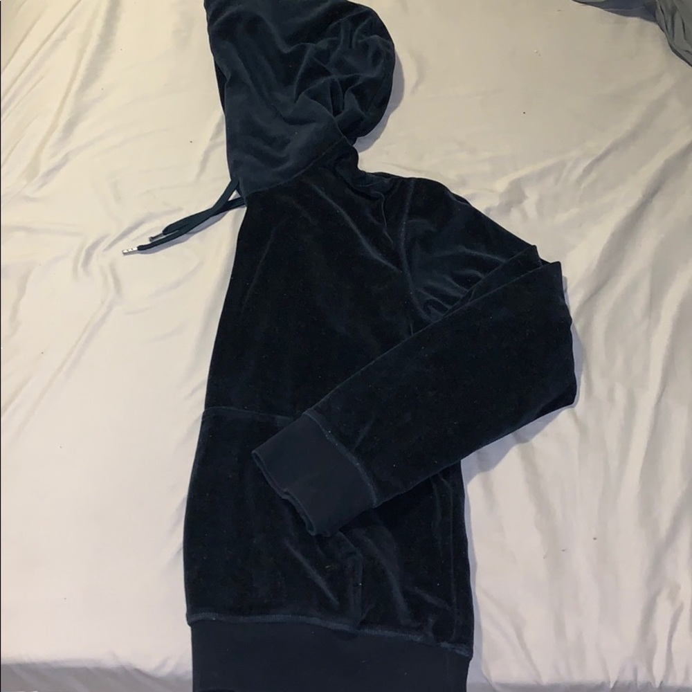 H&M Navy Blue Velvet hoodie